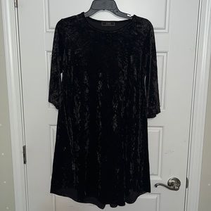 Black Velvet Midi Dress